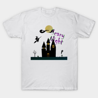 Scary Night Castle T-Shirt